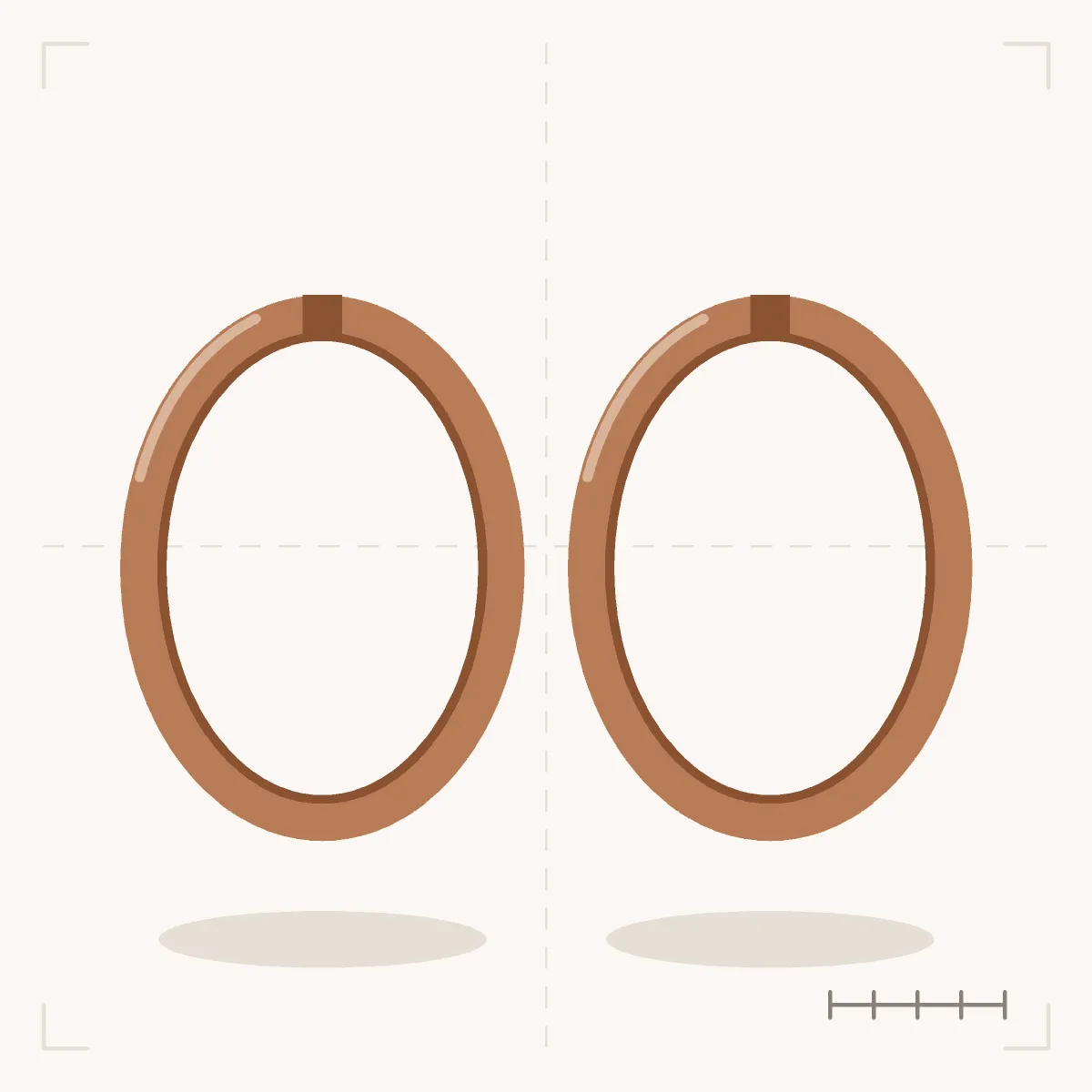 Hinged Hoop Earrings as a pair: two round rose-gold hoops with a hinge at the top
