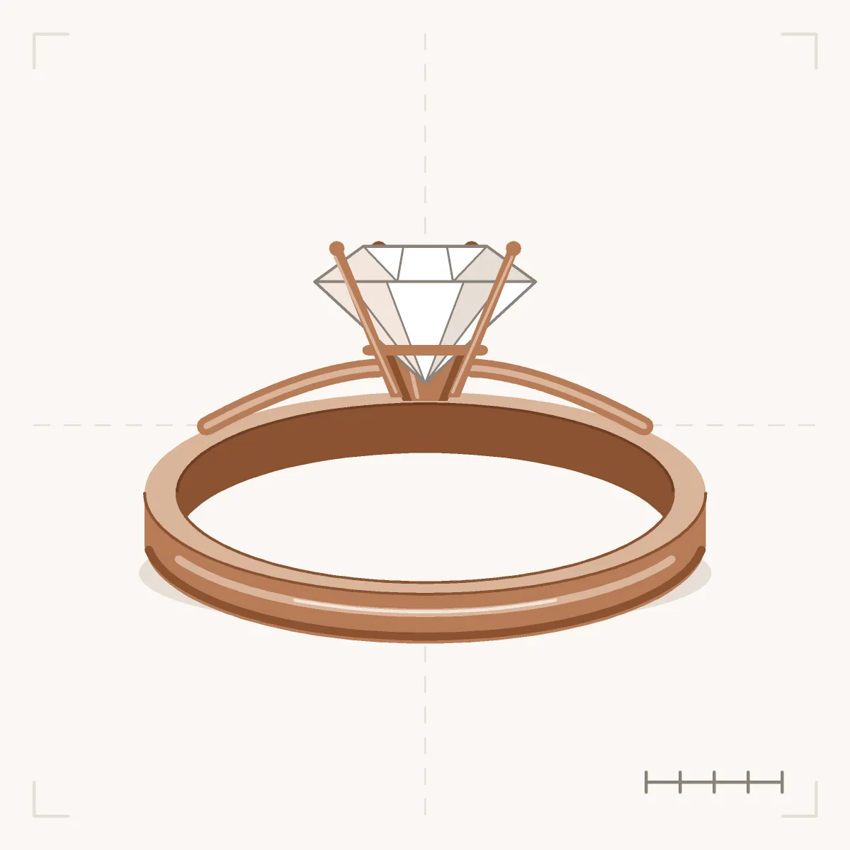 Oval Cathedral Ring in perspective: an oval stone raised on two arches that rise from the band